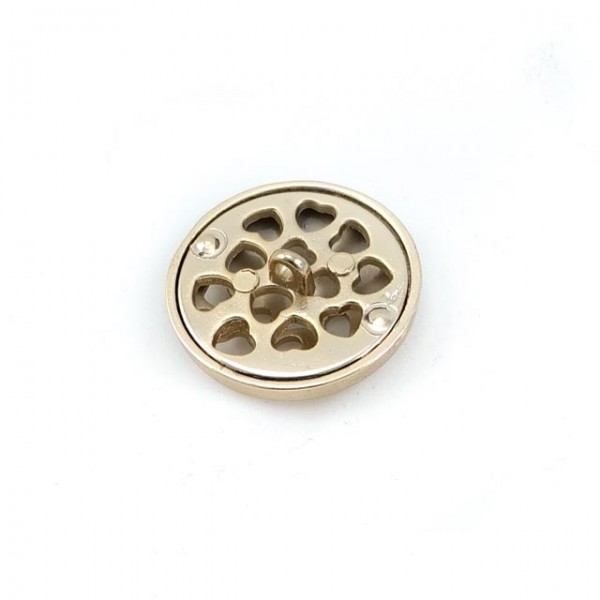 Patterned large size 30 mm metal button E 1527