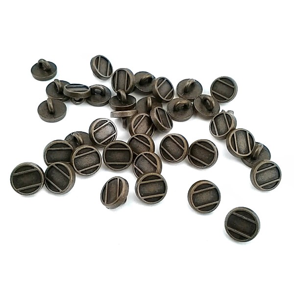 9.2 mm - 14 size Metal Striped Foot Button E 1559