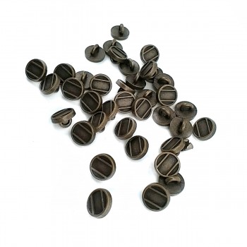 9.2 mm - 14 size Metal Striped Foot Button E 1559