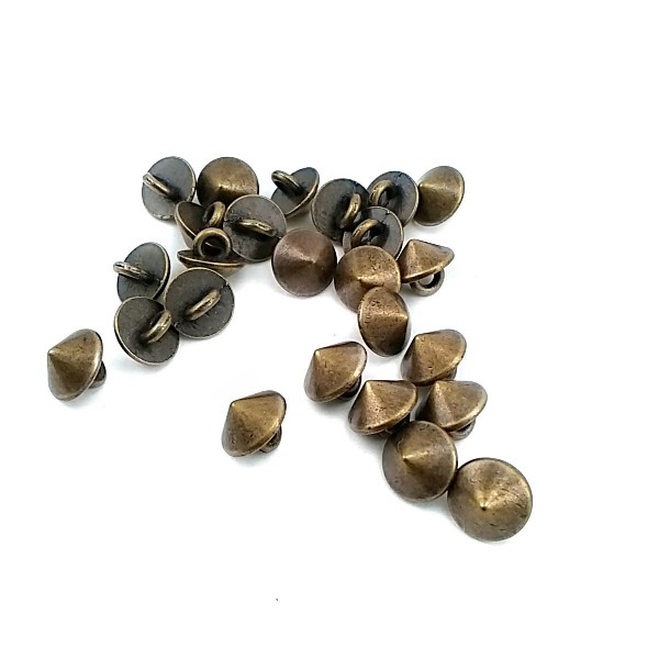 9 mm - 15 size Conical Metal Footed Button E 1560