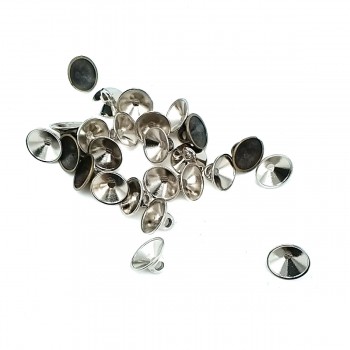 With & Without Stone Metal Foot Button 10 mm - 16 size E 1599