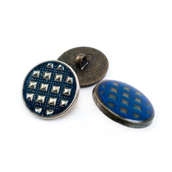 22 mm - 36 L  Jacket and Coat Button Enamel Zamak Button E 1648