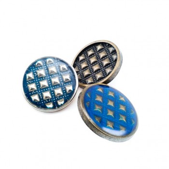 22 mm - 36 L  Jacket and Coat Button Enamel Zamak Button E 1648