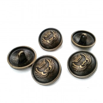 23 mm - 36 L  Coat and Jacket Button Crown and Wing Pattern E 1653