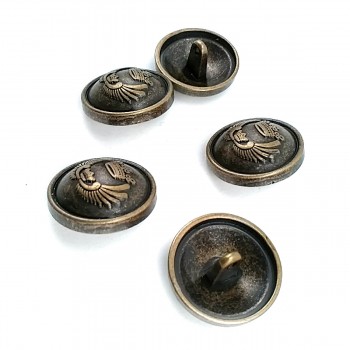 23 mm - 36 L  Coat and Jacket Button Crown and Wing Pattern E 1653