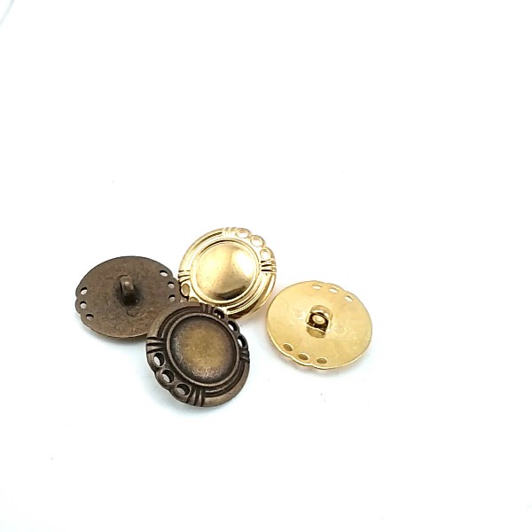 Stylish Shank Metal Button 24 mm - 40 L E 1674