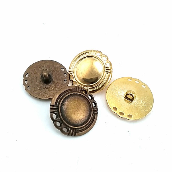 Stylish Shank Metal Button 24 mm - 40 L E 1674