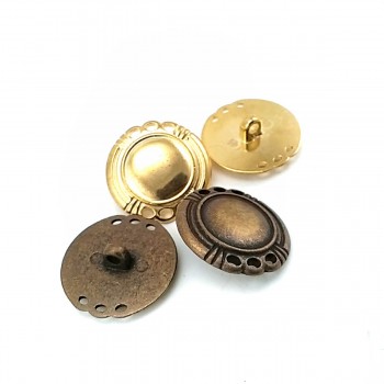 24 mm - 40 L Stylish Shank Metal Button E 1674