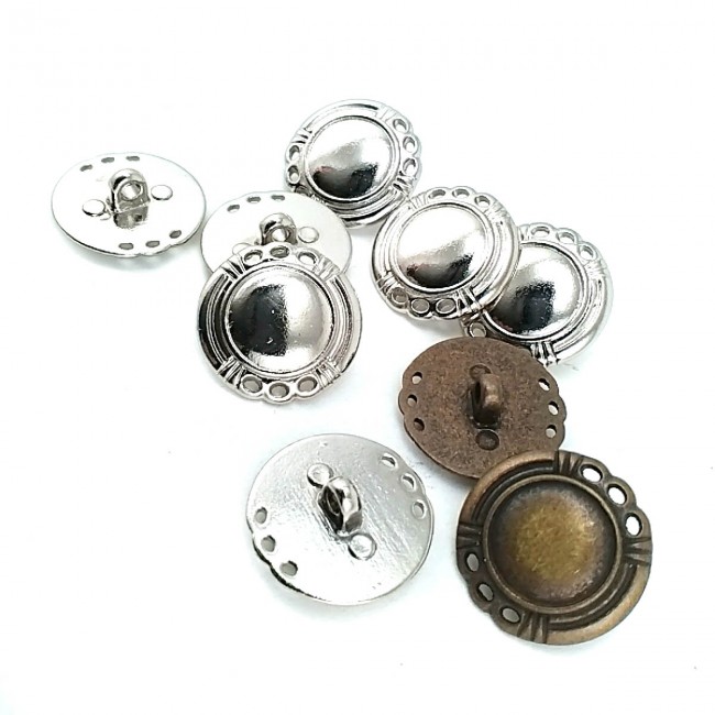 21 mm - 34 boy Kenarları Desenli Ayaklı Düğme E 1675 21 mm - 34 boy Kenarları Desenli Ayaklı Düğme E 1675