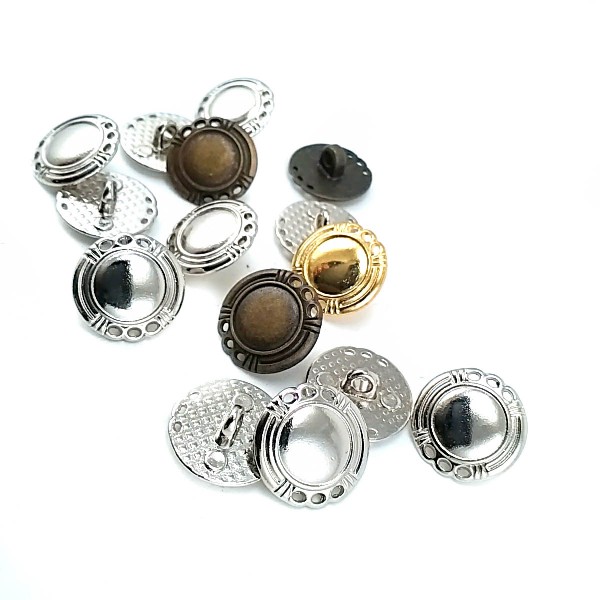 16 mm - 24 size Stylish Edged Footed Button E 1676