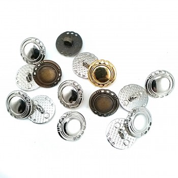 16 mm - 24 size Stylish Edged Footed Button E 1676