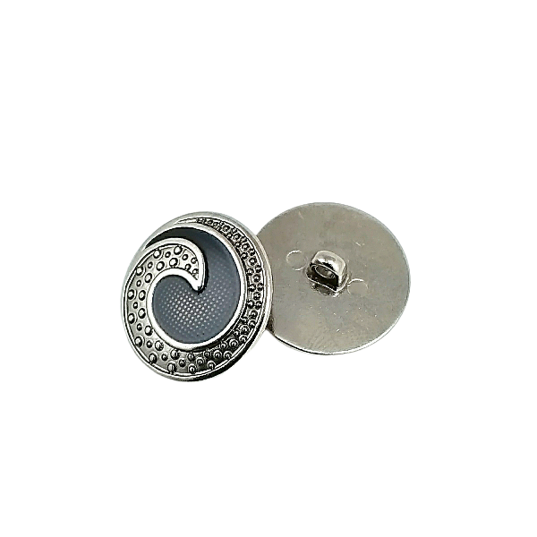 25 mm - 40 L  Enamel Shank Button Swirl Pattern Jacket and Coat Button E 1678