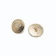 22 mm - 34 boy Gold Kaplama Kulplu Düğme Dalga Desenli Ceket Düğmesi E 1679 G