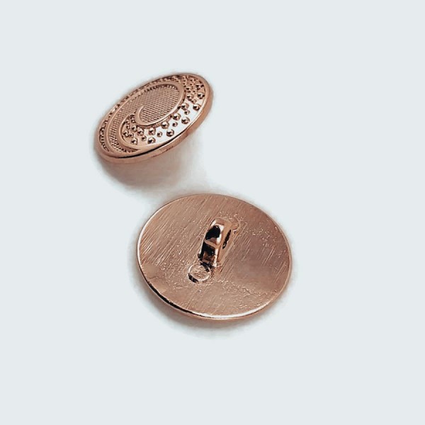 22 mm - 34 L Gold Plated Button with Loop Wave Pattern Jacket Button E 1679 G