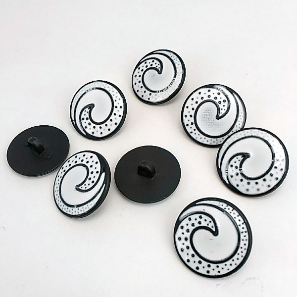 22 mm - 34 L  Shank Button Kids Clothing Button Wave Pattern E 1679 MN