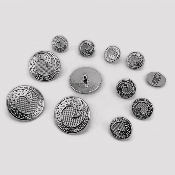 Trençkot ve Ceket Düğme 12li Düğme Seti Dalga Desenli E 1679 SET48