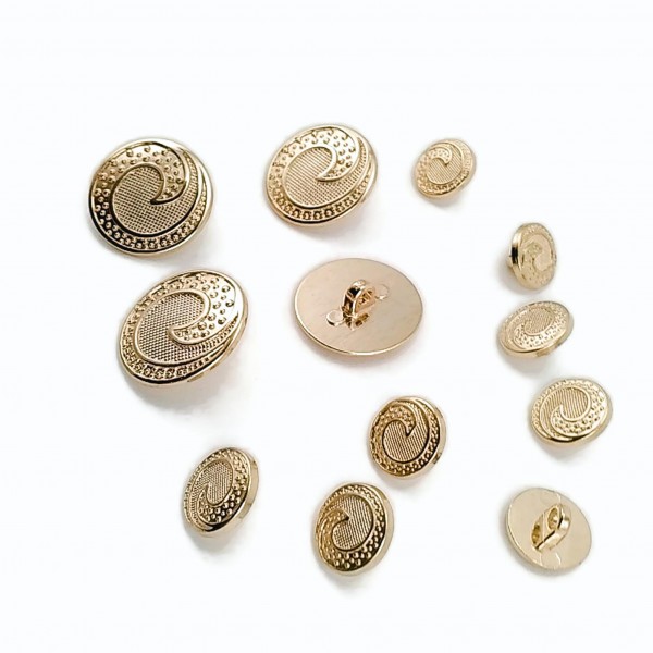 Trench Coat and Jacket Button Set of 12 Wave Patterned E 1679 SET48