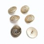 22 mm - 34 L Wave Patterned Trench Coat and Jacket Button E 1679 SET6