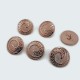 22 mm - 34 L Wave Patterned Trench Coat and Jacket Button E 1679 SET6