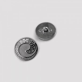 22 mm - 34 L Button with Shank Wave Patterned Trench Coat and Jacket Button E 1679