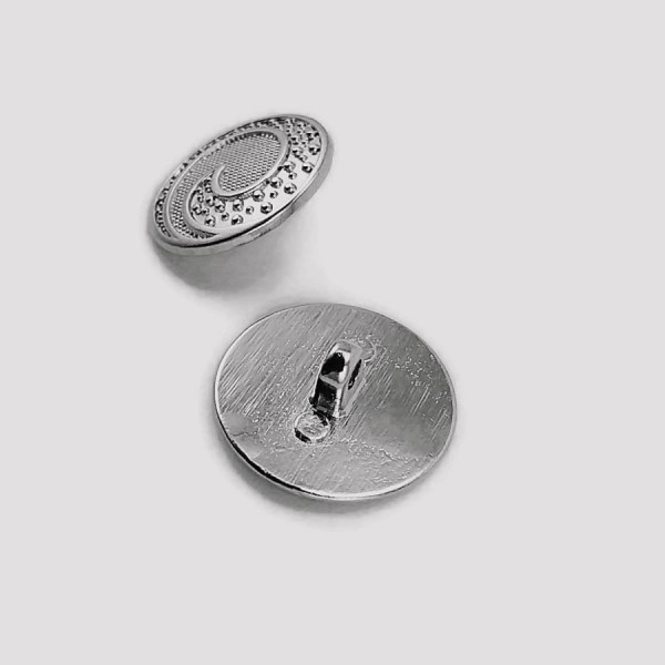 22 mm - 34 L Button with Shank Wave Patterned Trench Coat and Jacket Button E 1679
