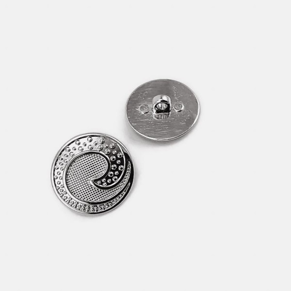 22 mm - 34 L Button with Shank Wave Patterned Trench Coat and Jacket Button E 1679