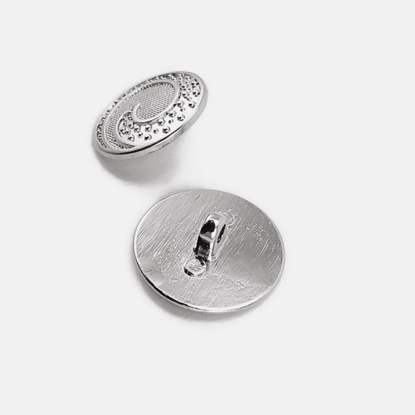 22 mm - 34 L Button with Shank Wave Patterned Trench Coat and Jacket Button E 1679