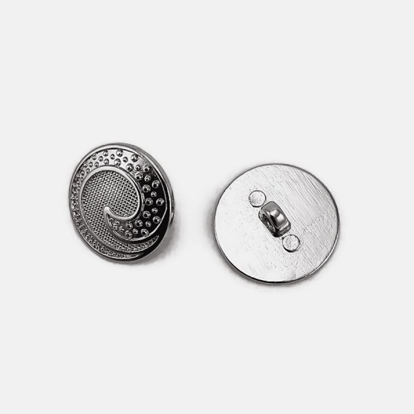 22 mm - 34 L Button with Shank Wave Patterned Trench Coat and Jacket Button E 1679