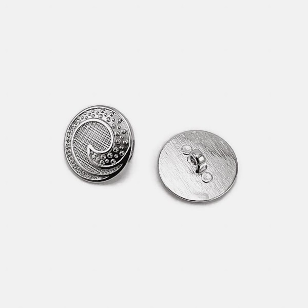 22 mm - 34 L Button with Shank Wave Patterned Trench Coat and Jacket Button E 1679