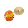 24 mm - 40 L Coat and Coat Button Enamel Orange Mustard Colors E 1682 MN V2