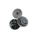 Metal düğme - mineli palto ve kaban düğmesi 24 mm - 40 boy E 1682 Nikel