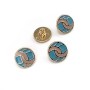 12 mm - 20 L  Blouse Shirt Button Enameled Sewing Button E 1685 MN V1