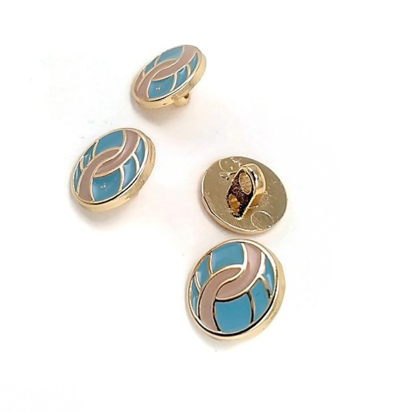 12 mm - 20 L  Blouse Shirt Button Enameled Sewing Button E 1685 MN V1