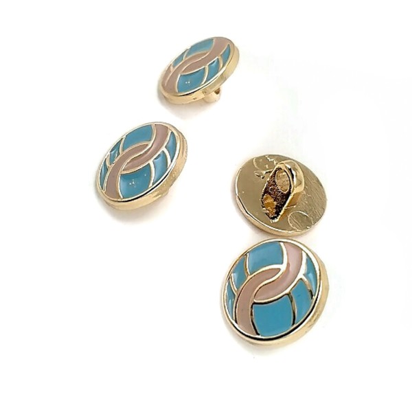 12 mm - 20 L  Blouse Shirt Button Enameled Sewing Button E 1685 MN V1