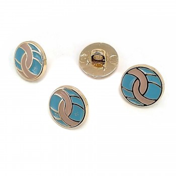 12 mm - 20 L  Blouse Shirt Button Enameled Sewing Button E 1685 MN V1