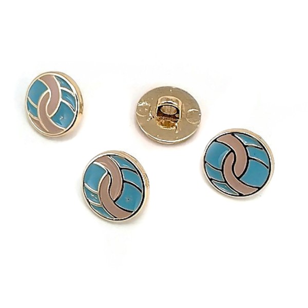 12 mm - 20 L  Blouse Shirt Button Enameled Sewing Button E 1685 MN V1