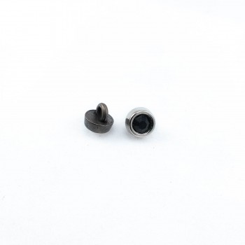 8 mm - 12 size Stone metal button E 1743