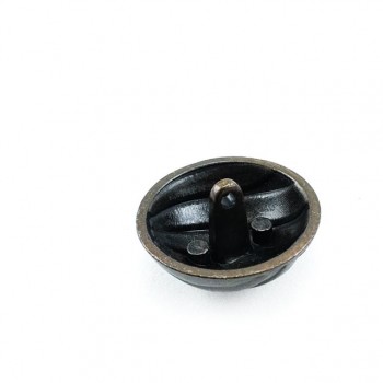 35 mm - 56 L Large Size Button - Patterned and Curved Button E 1786