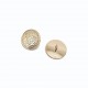 17 mm - 27 L Gold Plated Footed Button Decorative E 18 G
