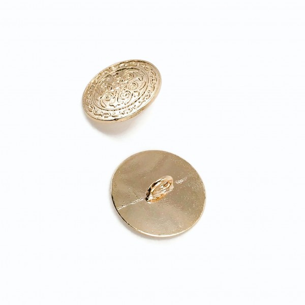 17 mm - 27 L Gold Plated Footed Button Decorative E 18 G