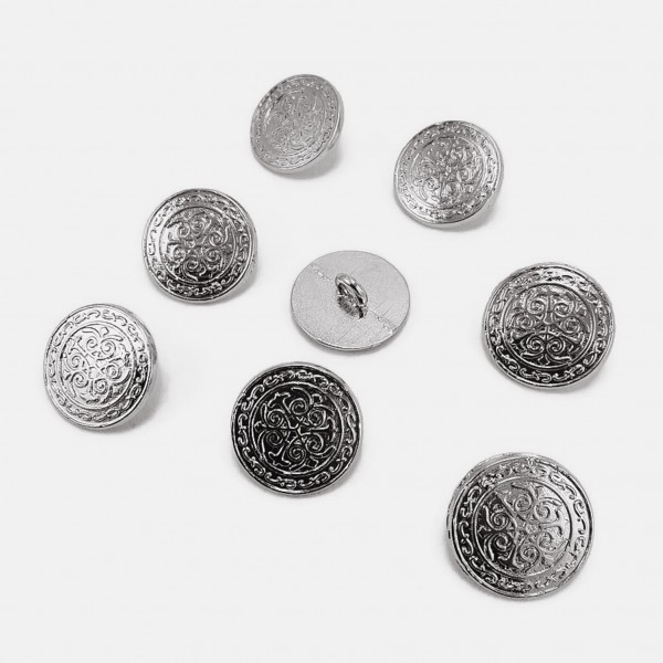 17 mm - 28 L Blazer Jacket Button (Set of 8 pcs) Decorative Patterned E 18 SET8