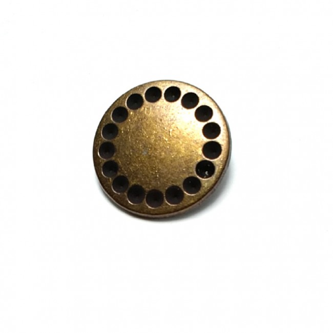 Desenli yuvarlak ayaklı düğme 25 mm E 187 Desenli yuvarlak ayaklı düğme 25 mm E 187