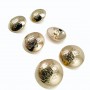 23 mm - 36 L Rose Gold and Gold Emblem 6 Blazer Jacket Button Set E 1874 SET6