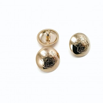 15 mm - 24 boy Metal Blazer Ceket Düğmesi Altın Kaplama Gold Rose E 1875 G