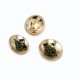 15 mm - 24 L Metal Blazer Jacket Button Gold Plated Gold Rose E 1875 G