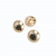 15 mm - 24 boy Metal Blazer Ceket Düğmesi Altın Kaplama Gold Rose E 1875 G