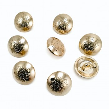 15 mm - 24 L Gold Plated Button Clasp Blazer 8 pcs Jacket Button Set E 1875 SET8