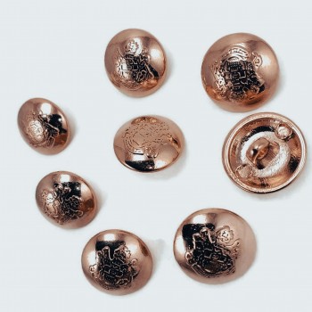 15 mm - 24 L Gold Plated Button Clasp Blazer 8 pcs Jacket Button Set E 1875 SET8