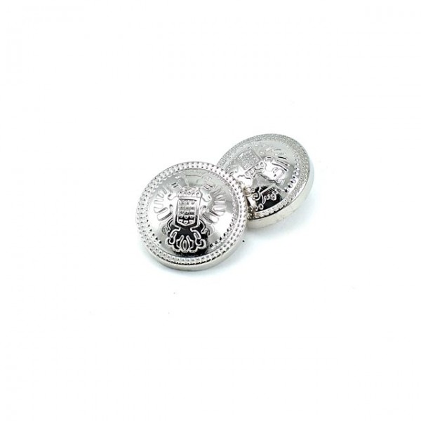 Footed metal button patterned 22mm - 36 ligne E 1884