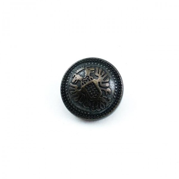 Patterned Metal pedestal button 18mm - 28 ligne E 1885